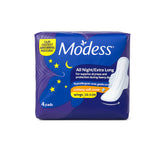 Modess All Night/Extra Long Sanitary Napkins with Wings – 4 Pads